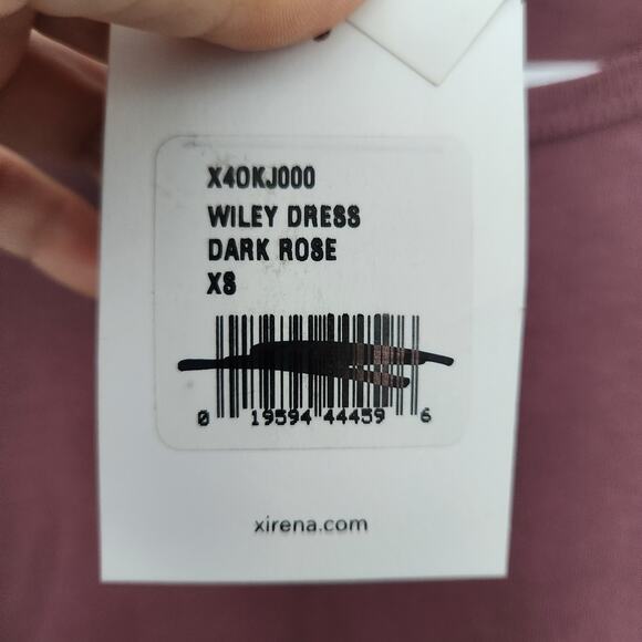 XÍRENA Wiley Long Sleeve Gathered Maxi Dress XS In Dark Rose Minimalist Fall - Picture 4 of 8